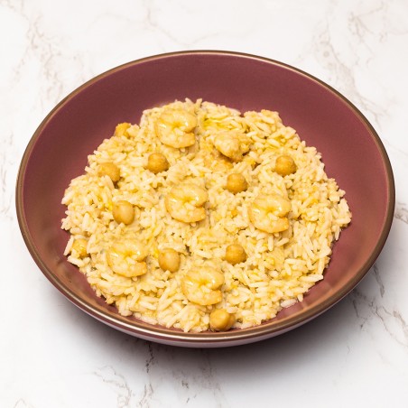 Risotto alla crema di ceci e gamberetti con scorza di lime [Gluten Free]