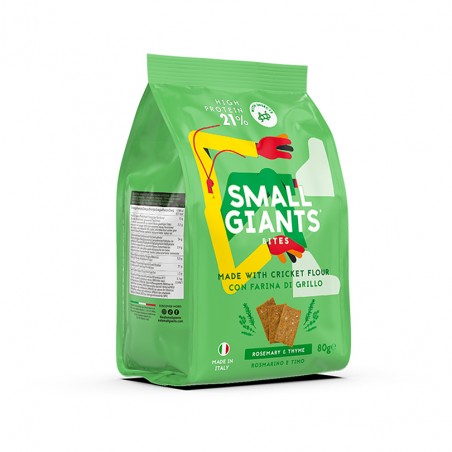 Rosmarino e timo - Crackers salati proteici - Small Giants (80g)