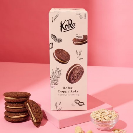 Biscotti d'avena con burro d'arachidi - Biscotti ripieni - Koro (180g)