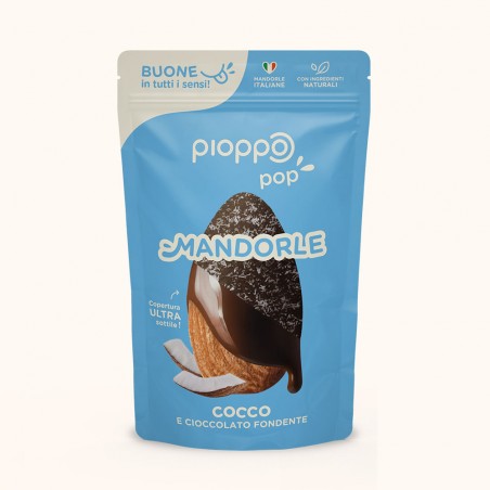 Cocco e cioccolato fondente - Mandorle ricoperte - Pioppo (100g)