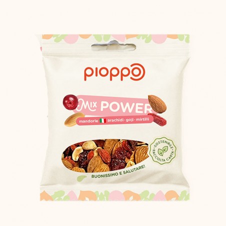 Mandorle, arachidi, goji, mirtilli - Mix Power - Pioppo (25g)