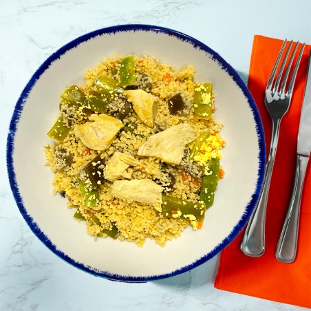 Cous cous con verdure miste saltate e pollo