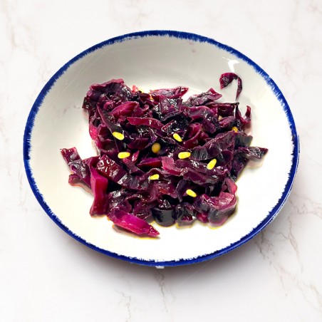 Cavolo viola in agrodolce con pinoli